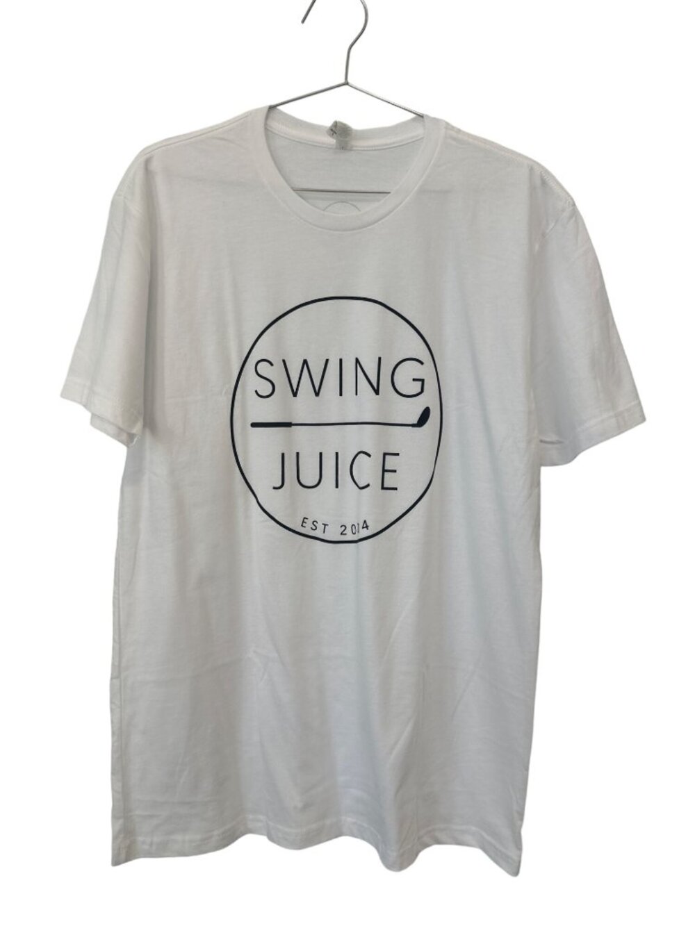Swing Juice Graphic T Shirt Large Retro Golf Crewneck Tee White Cotton Polyester